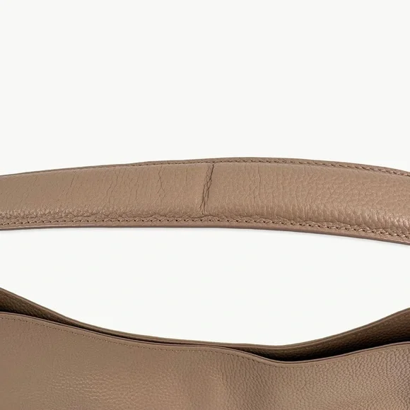 Aspinal of London Pebble Leather Hobo Shoulder Bag | Soft Taupe | Discontinued - Picture 10 of 16